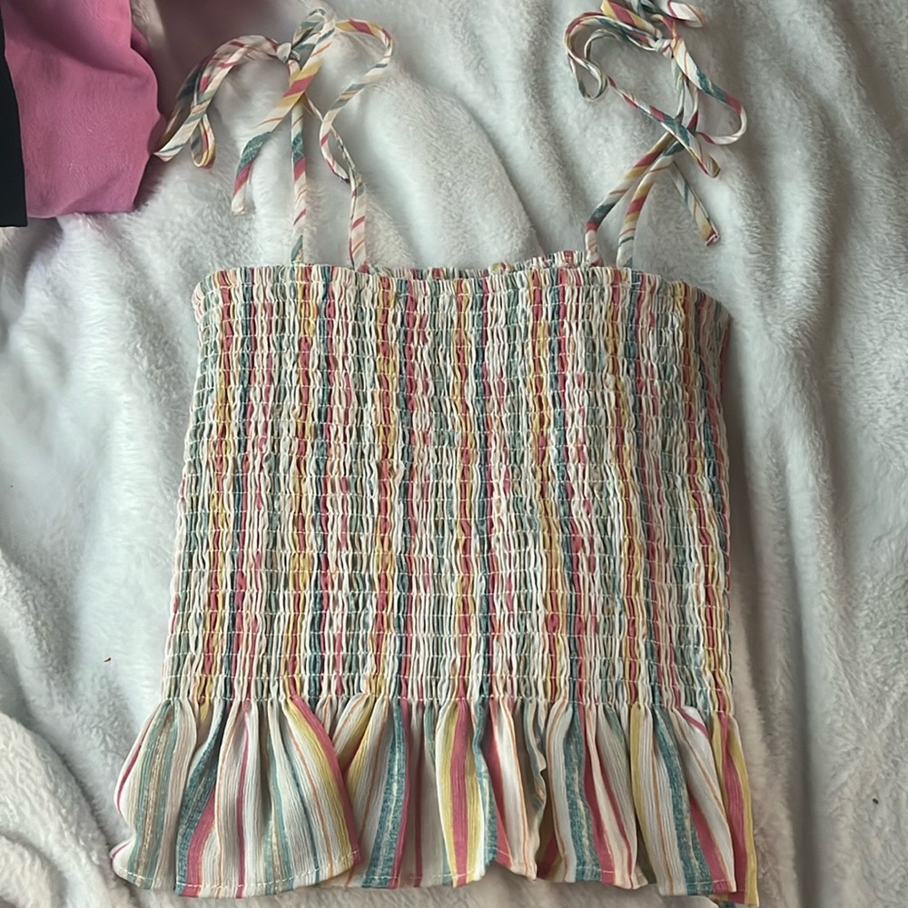 Colorful striped forever 21 tank top